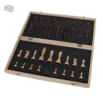 Échecs en bois avec plateau pliable et aimanté
