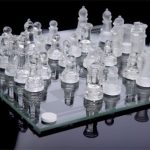 Échiquier en verre, parfait pour les collectionneurs