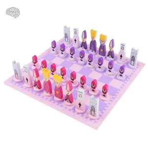 Échiquier pour enfants avec pièces en bois
