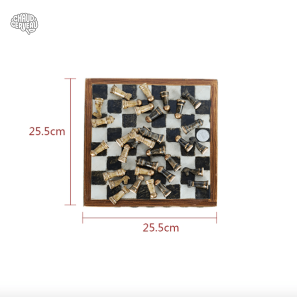 Jeu d'échecs marbre, design classique et intemporel