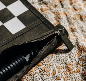 Tapis de jeu en velours pour échecs et dames