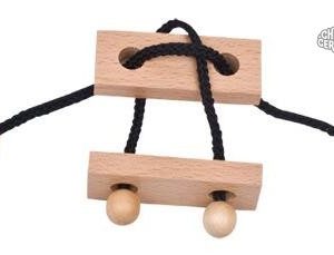 Casse-tête à cordes avec 4 boules colorées