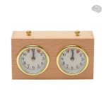 Pendule d'échecs mécanique en bois