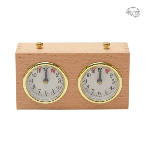 pendule-echecs-mecanique-bois-1 Pendule d'échecs mécanique en bois