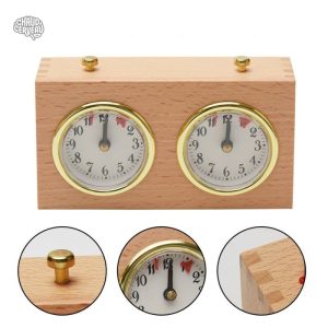 Pendule en bois pour jeux d'échecs