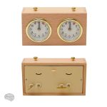 Horloge d'échecs en bois classique