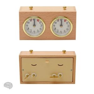 Horloge d'échecs en bois classique