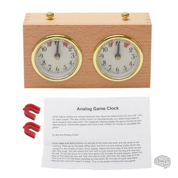 Pendule élégante pour amateurs d'échecs