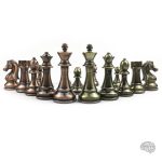 Pièces d'échec en métal Staunton, design classique