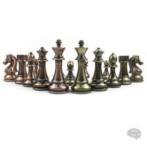 Pièces d'échec en métal Staunton, design classique