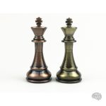 Échec classique en métal, pièces au style Staunton