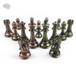 Jeu d'échecs en métal, pièces Staunton raffinées
