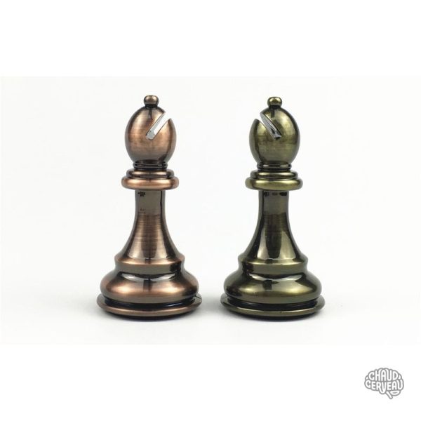 Jeu d'échecs avec pièces métalliques, modèle Staunton