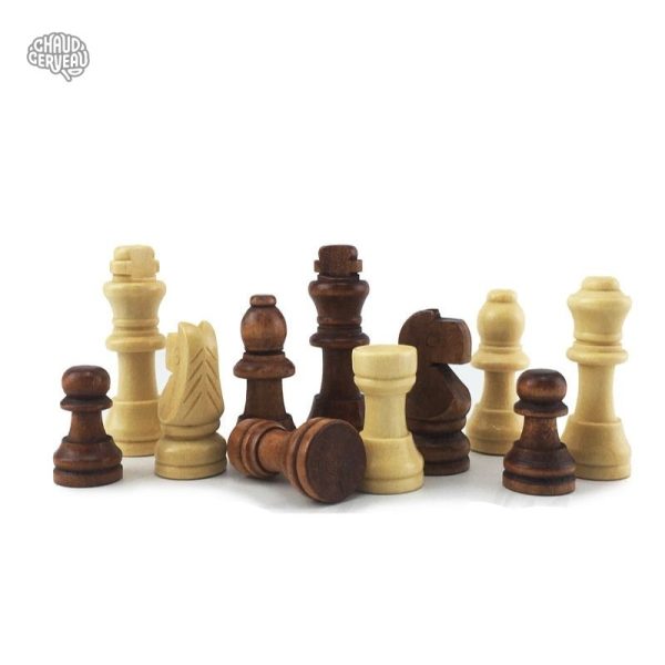 Ensemble d'échecs Staunton en bois élégant