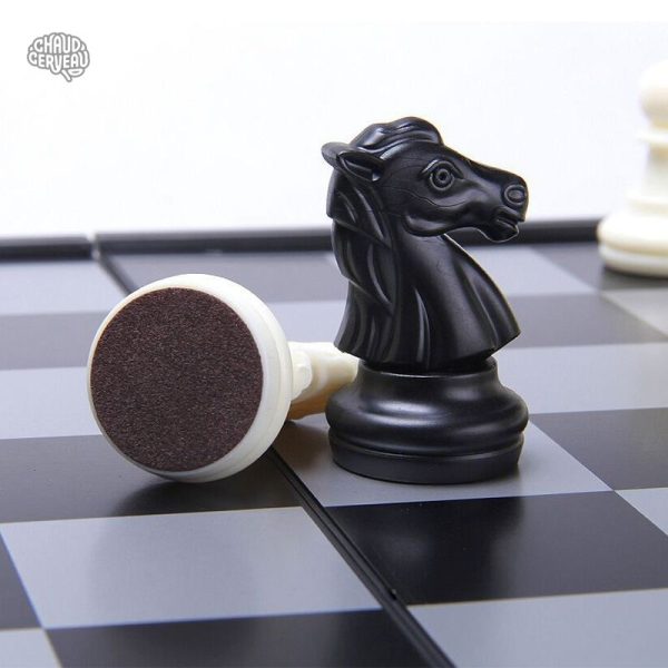 Jeu d'échecs magnétique, pièces en plastique résistantes