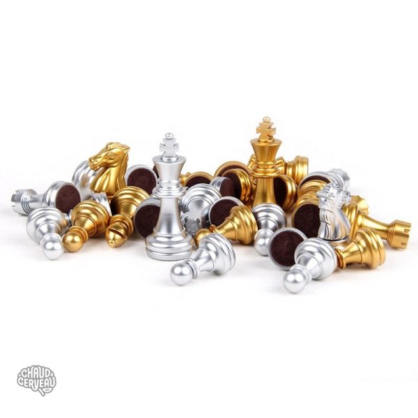 Pièces d'échecs magnétique Or et Argent