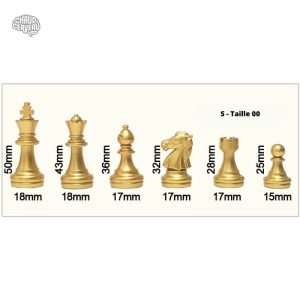 Jeu d'échecs magnétique avec pièces dorées et argentées