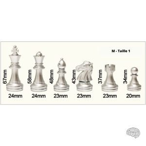 Échiquier magnétique avec pièces en or et en argent