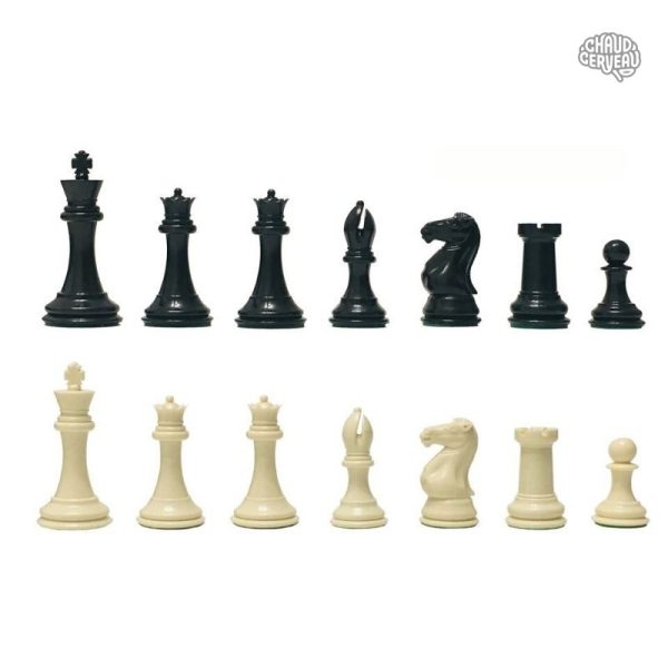 Ensemble de pièces d'échecs lestées Staunton