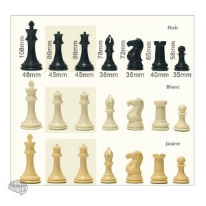 Pièces d'échecs classiques style Staunton