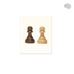 Pions d'échecs en bois taille 8, design élégant et classique