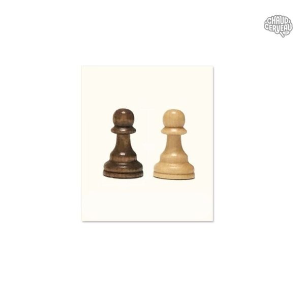 Pions d'échecs en bois taille 8, design élégant et classique