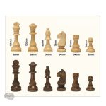 Jeu d'échecs en bois, pions taille 8, idéal pour les passionnés