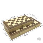 Jeu d'échecs en bois, pratique et facilement transportable