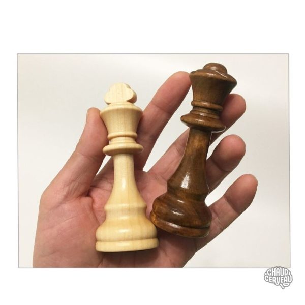Rois d'échecs en bois, taille 8, collection élégante