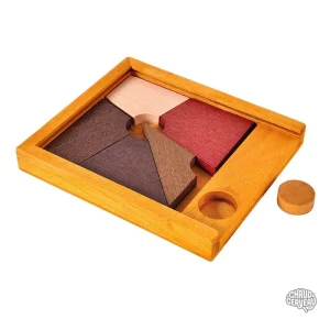 Casse-tête en bois Tangram Rond Magique pour stimuler la créativité