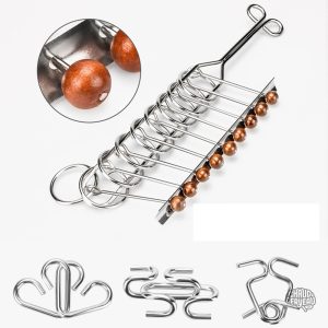 Casse-tête en métal, 20 pièces pour un défi amusant