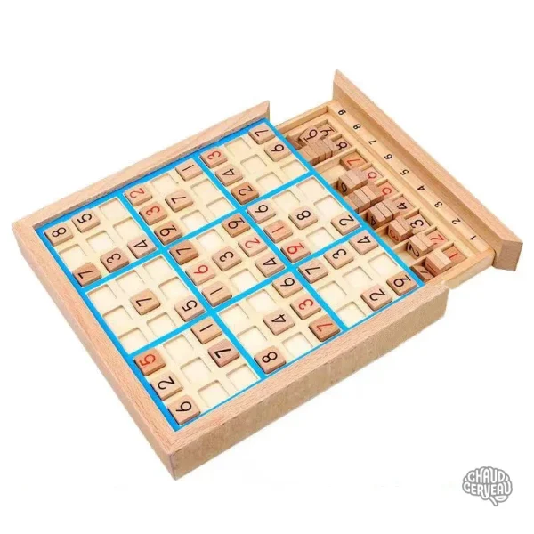 Sudoku en bois, jeu de société stimulant