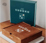 Jeu de réflexion Sudoku, coffret en bois artisanal