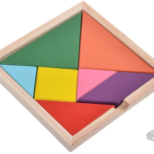 Casse-tête en bois Tangram carré coloré et stimulant
