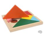 Jeu Tangram en bois, encourage la créativité et la logique