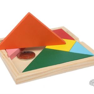 Jeu Tangram en bois, encourage la créativité et la logique