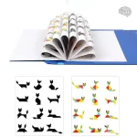 Ensemble de pièces colorées en forme de tangram magnétique