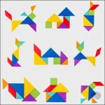 Puzzle magnétique tangram, parfait pour la réflexion spatiale