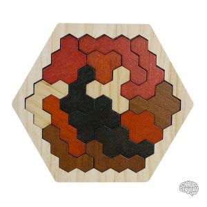 Tangram en bois - Casse-tête Nid d’Abeille