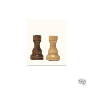 Paire de Tours d'échecs en Bois Taille 8