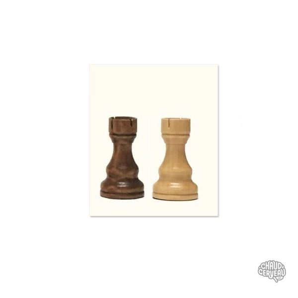 Paire de Tours d'échecs en Bois Taille 8